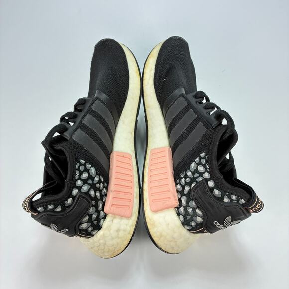 Adidas NMD R1 Black Animal Print Retro Slip On Running Shoes FZ1017 Women's Sz 6 - Picture 7 of 10